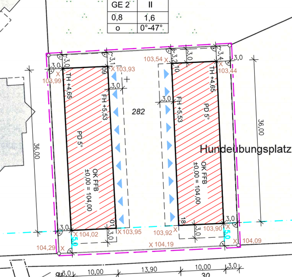 Lageplan Einzelgarage H�xter